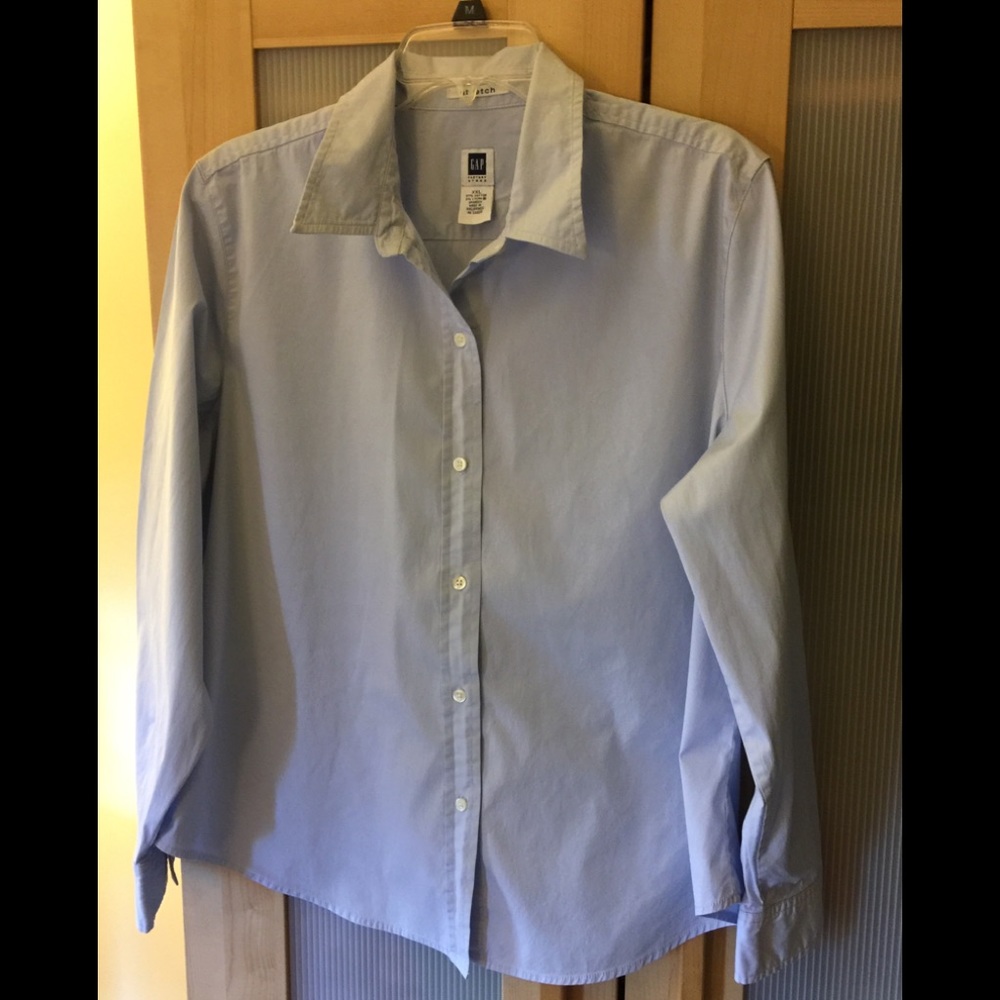 GAP Women’s Button Down Shirt Light Blue XXL GUC